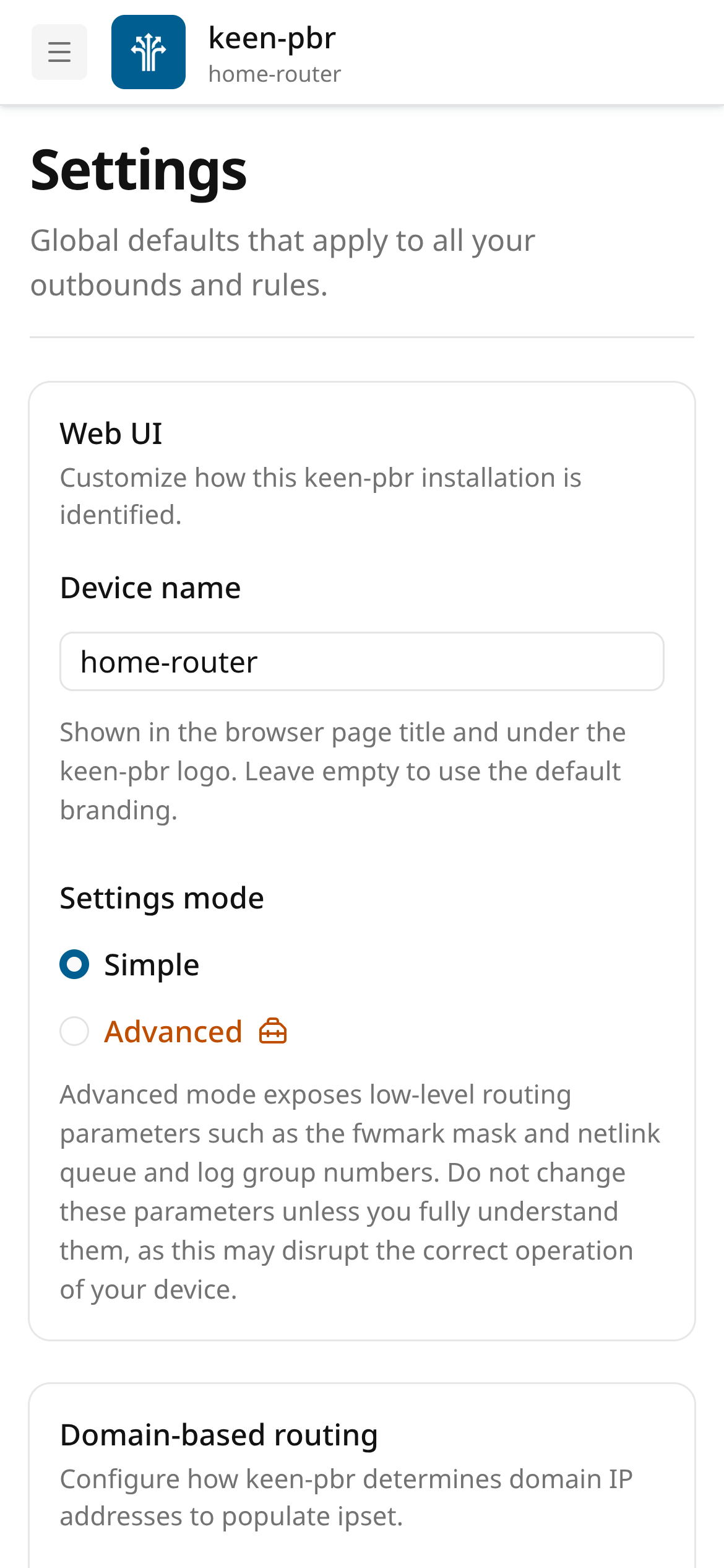 Settings — After, mobile